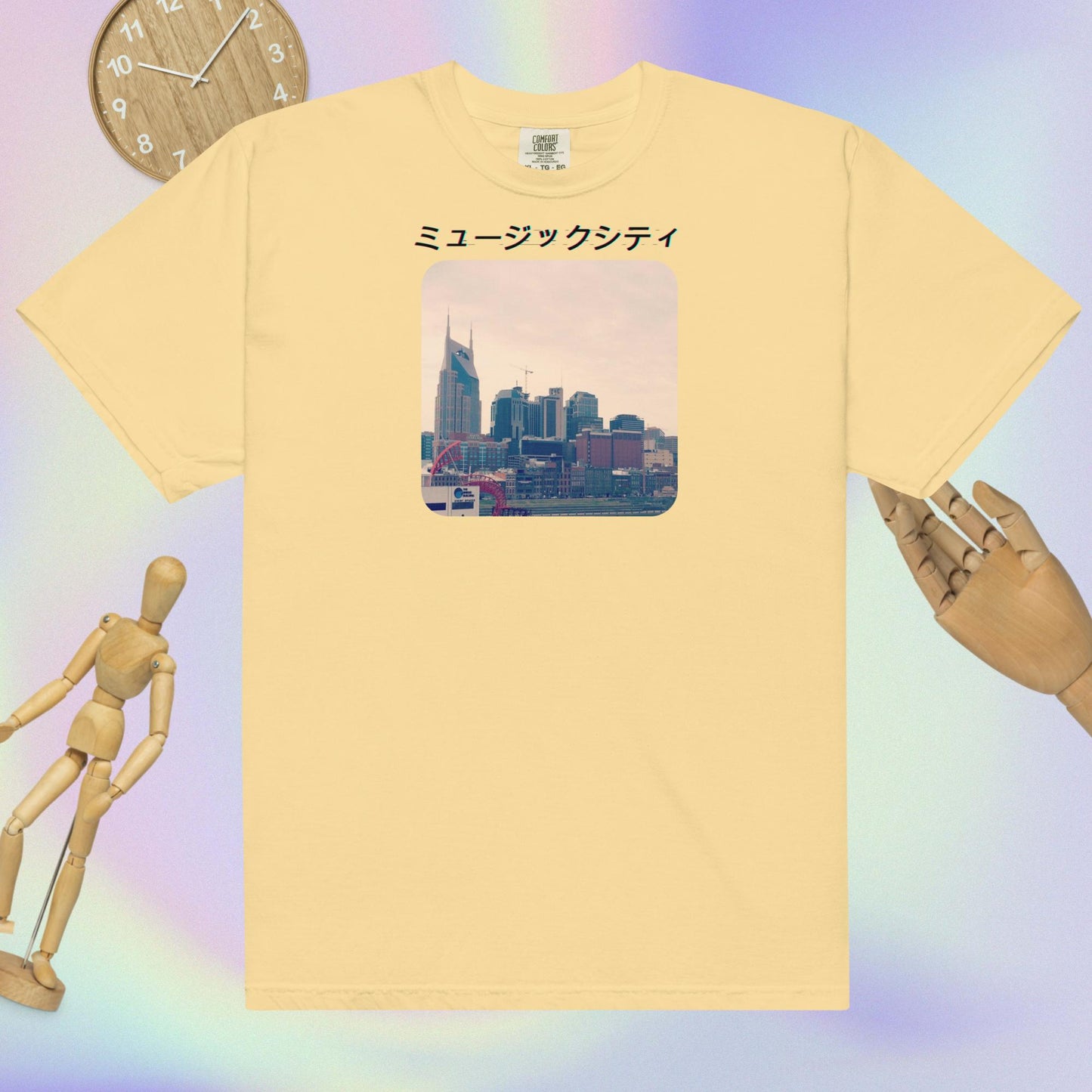 Aesthetic Music City Katakana Relaxed Fit Cotton T-Shirt