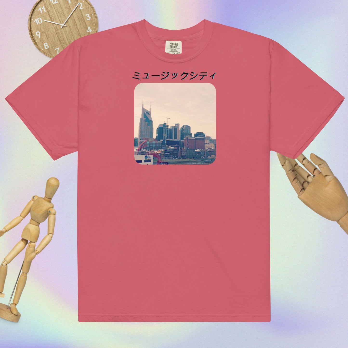 Aesthetic Music City Katakana Relaxed Fit Cotton T-Shirt